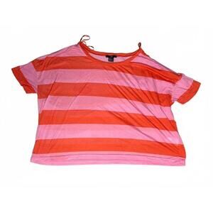 H&M Striped Short Sleeve Crop Top XS